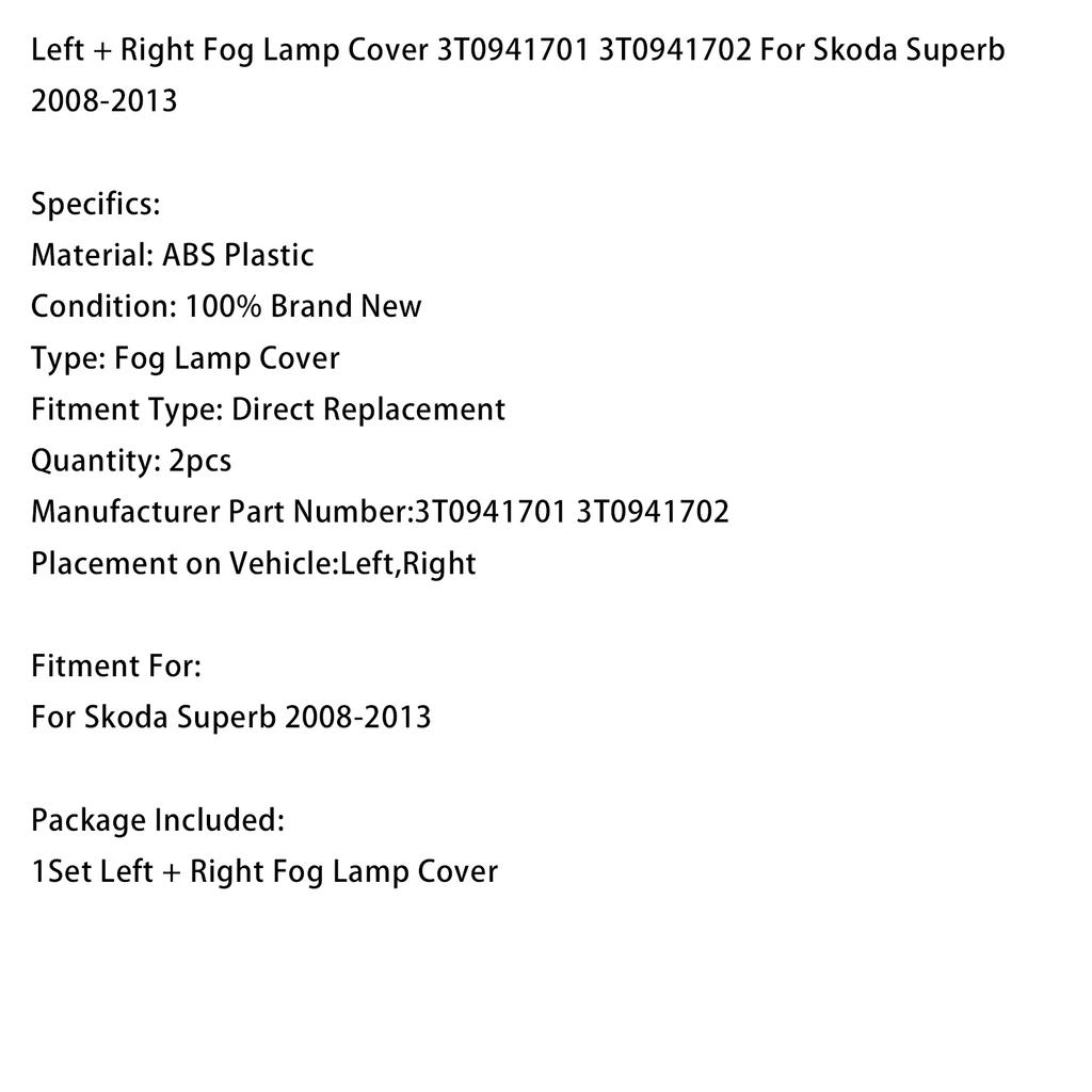 Левая + Правая Накладка Противотуманной Фары 3T0941701 3T0941702 Для Skoda Superb 2008-2013