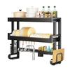 Yunshuang Black Double-Layer Countertop Sink Storage Rack