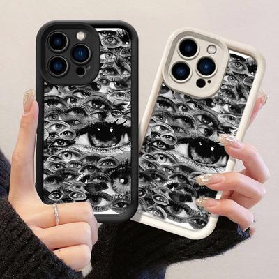 JT329 Коллаж из глаз журналов Арт для iPhone 17 16 15 14 Pro Max Samsung S26 S25 Ultra A17 A16 A07 A56 A13 A14 A15 A06 Xiaomi 15T Redmi 15c Мягкий чехол