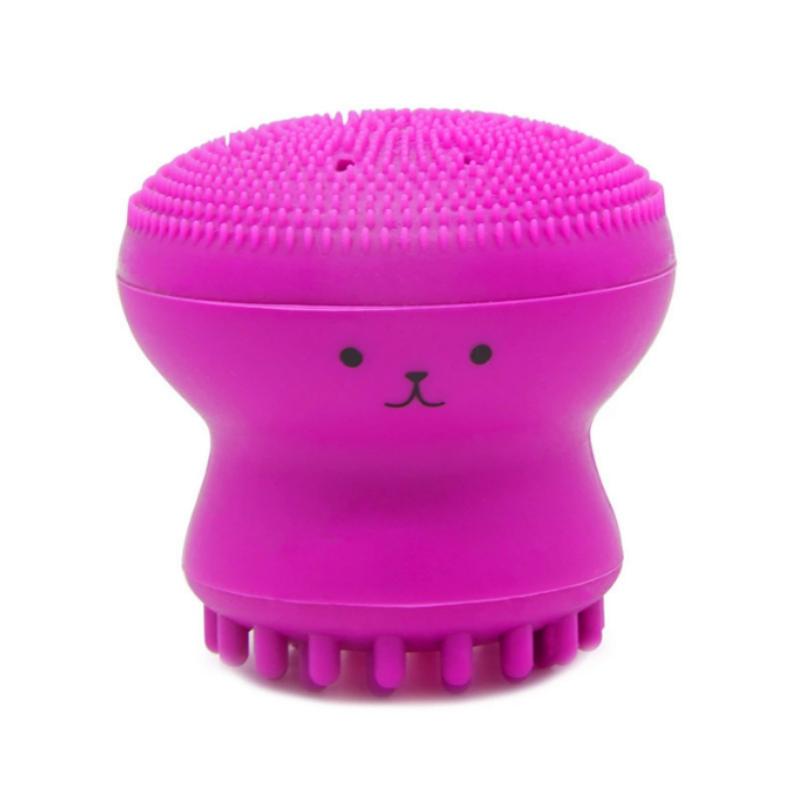 Силиконовая щетка для чистки лица в форме осьминога Массажная щетка для отшелушивания лица