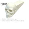 Decorative Halloween Doorstop Skull Door Stopper, 3D Printed Plastic Wedge, Non Slip Heavy Duty Anti Holder Base, Stop for Home Gothic Room Accessory