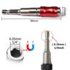 1/4 "hexagonal Ring Magnetic Key Slot Drill Bit, Manual Extension Rod, Quick Change Bracket, Guide Device,Screw Drill Bit,Safety
