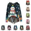 Ladies' Fashionable Printing Casual Hooded Long Sleeved Sweatshirt