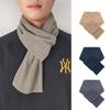 Simple Classic Men Women Fleece Short Scarf Fall Winter Neck Warmer Solid Muffler Male Thermal Classic Cold-proof Scarf Female