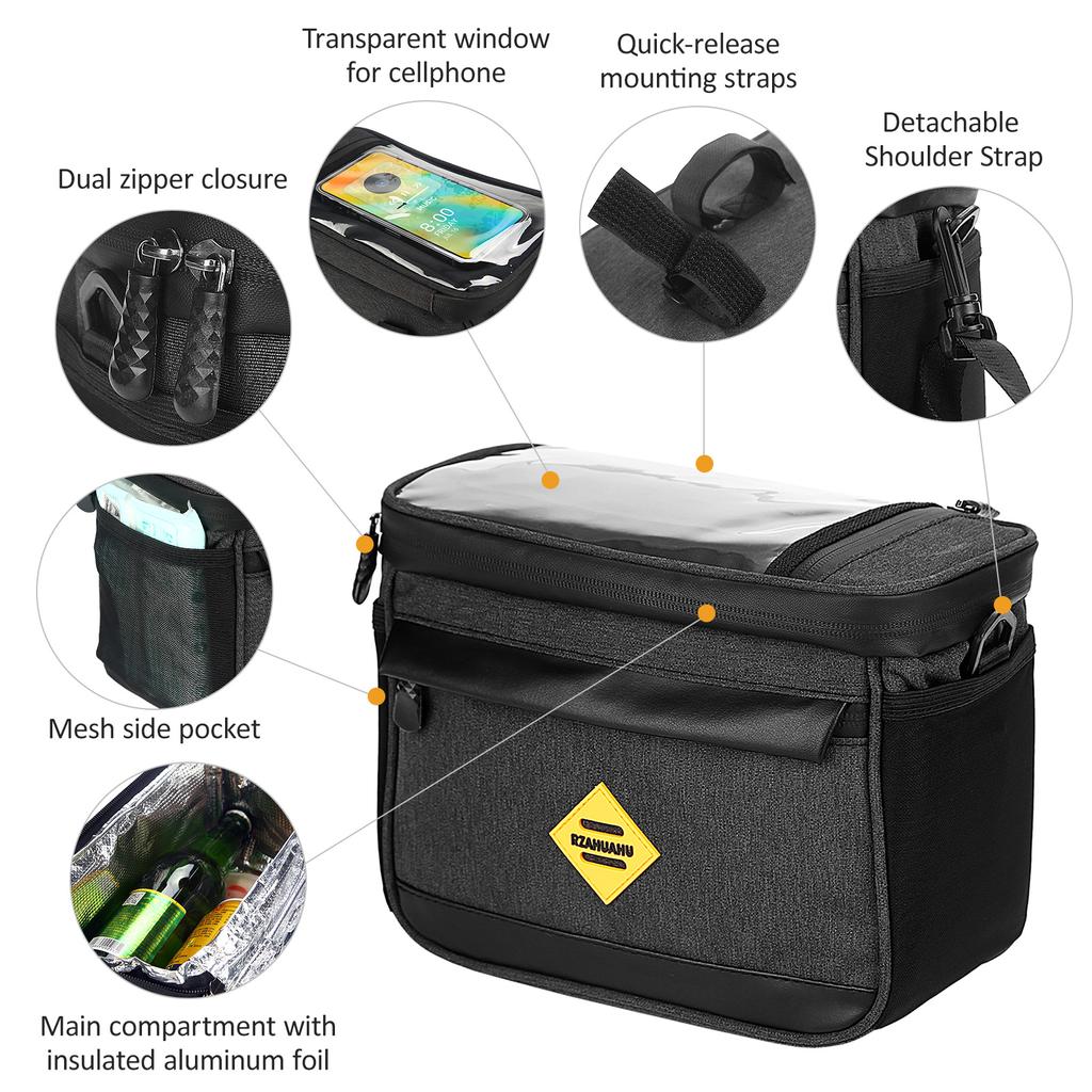 Изолированная сумка-холодильник для велосипеда, водонепроницаемая сумка на руль велосипеда, корзина для велосипеда, передняя сумка, корзина