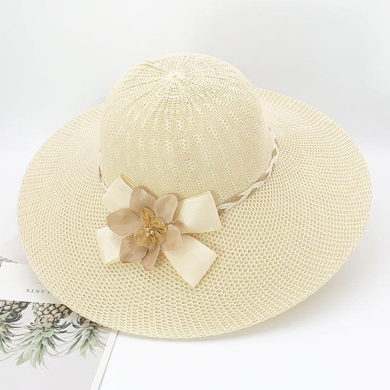 Летняя универсальная дорожная солнцезащитная шляпа, женская травяная плетеная солнцезащитная шляпа, устойчивая к ультрафиолетовому излучению, пляжная солнцезащитная шляпа, травяная шляпа