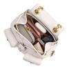 COACH Tabby 22 Metal Logo Quilted Sheepskin Backpack Small Women's Chalk White