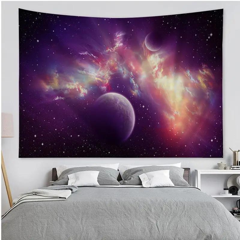 Спальня Гостиная Гобелен Вселенная Планета Красочный Гобелен Мода Домашнее Украшение