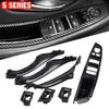 Carbon Fiber RHD LHD Car Interior Door Handle Fit For BMW 5 Series F10 F11 520d 525d 530d 535i Inner Panel Pull Trim Cover