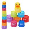 B&C Bideok Cup Stacking Play Set, Mixed Colors, 1 Set, Korean Baby Products