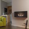 Wall Mounted Bioethanol Fireplace DELTA FLAT Black TÜV