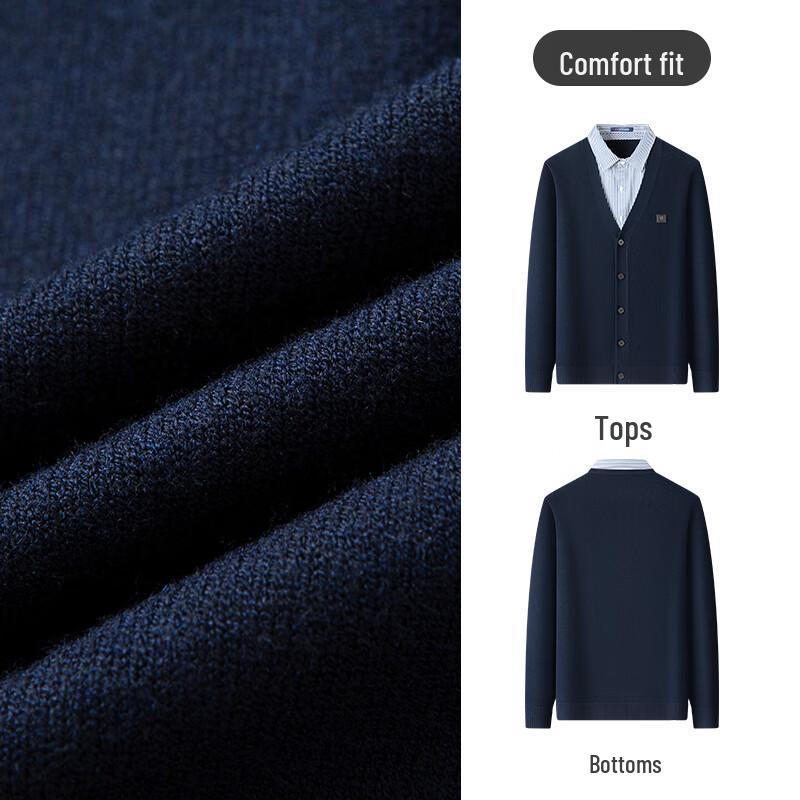 Мужской вязаный пуловер-свитер MONTAGUT, имитирующий двойку