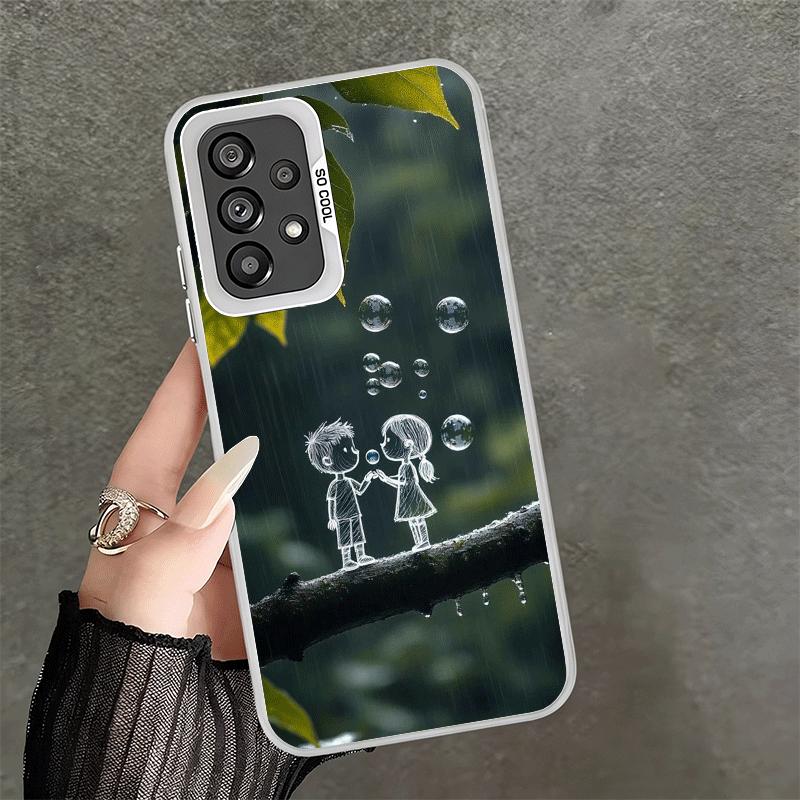 Nature Cute Child Painting Style Shockproof Phone Case for Samsung A17 A16 A15 A14 A37 A57 A36 A56 A26 A35 A55 A25 A34 A54 A24 A