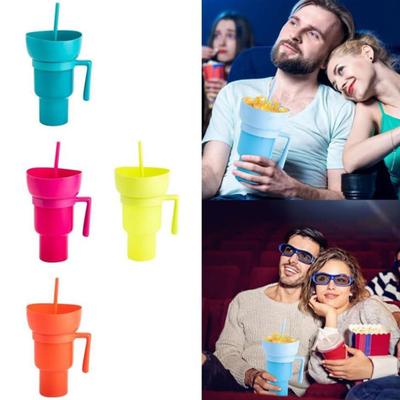 Стадионный стакан Drink Cup с миской для закусок Чашка для закусок 2 в 1 с чашкой для закусок