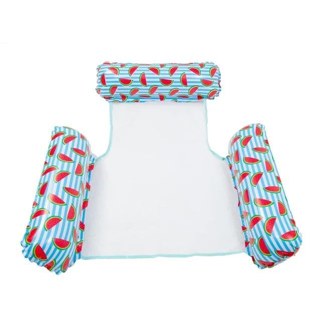 Летний надувной плавающий водный матрас гамак в полоску шезлонг игрушки для водных видов спорта в бассейне плавающий коврик игрушки для бассейна дети