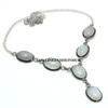 Rainbow Moonstone Gemstone 925 Sterling Silver Plated Gorgeous Necklace ERR-N36