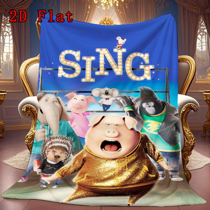sing 2D Flat Pattern Flannel Blanket High quality All Seasons Warmth and Comfort Perfect for Christmas Gifts.MMT0918187