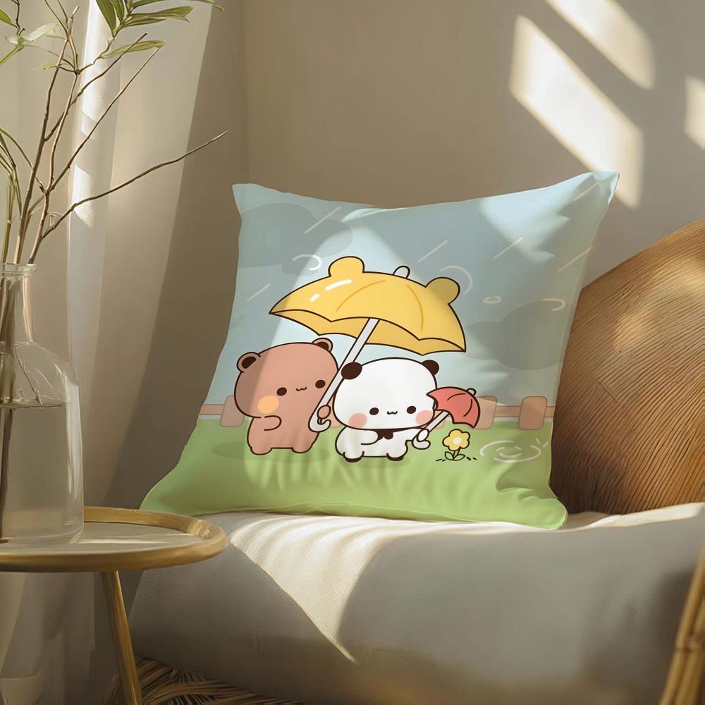Популярные Милые Мультяшные Bubu & Dudu Милые 2 Наволочки Двусторонние Плюшевые Чехлы на Подушки для Дивана Органические Дышащие Невидимая Молния