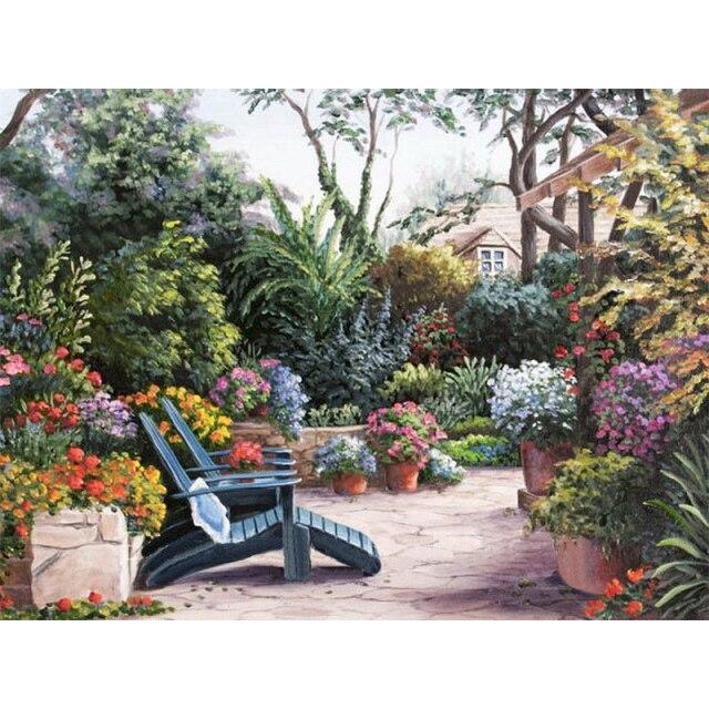 40x50 см Diy картина маслом по номерам садовая живопись по номерам взрослые пейзаж ручная роспись домашний декор подарок настенное искусство