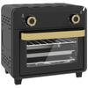 10L Air Fryer Oven, Mini Oven, Oil Free Cooking, Grill, Roast, Bake, with Adjustable Temperature, Timer, Dishwasher Safe, 1000W, Black