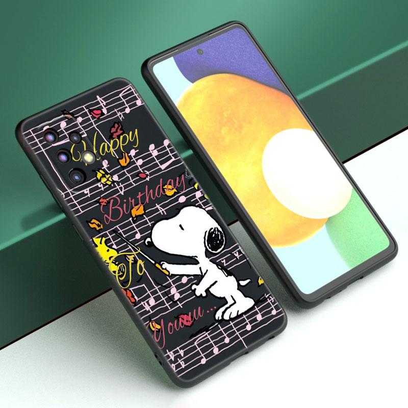 Cartoon Kawaii Snoopy Phone Case For Samsung A13 A22 A24 A32 A23 A25 A34 A35 A52S A53 A54 A55 A73 5G A12 A14 A15 A31 A33 A50 A51