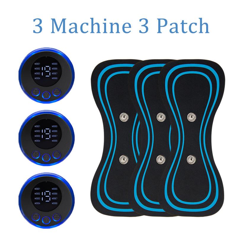 EMS Mini Electric Pulse Neck Masager LCD Display 8 Mode Cervical Massage Patch Muscle Pain Relief Tool Portable Body Massager