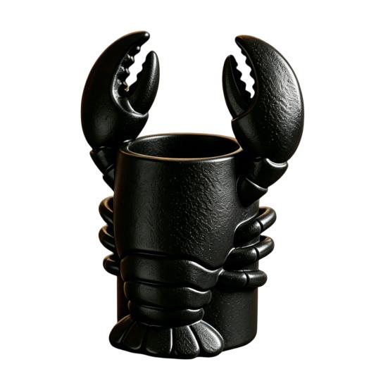 jijijing Lobster Pen Holder, 3D Printed Desktop Organizer, Crayfish Pencil Stand for Office Desk Student Supplies, Halloween Party Decoration Gift