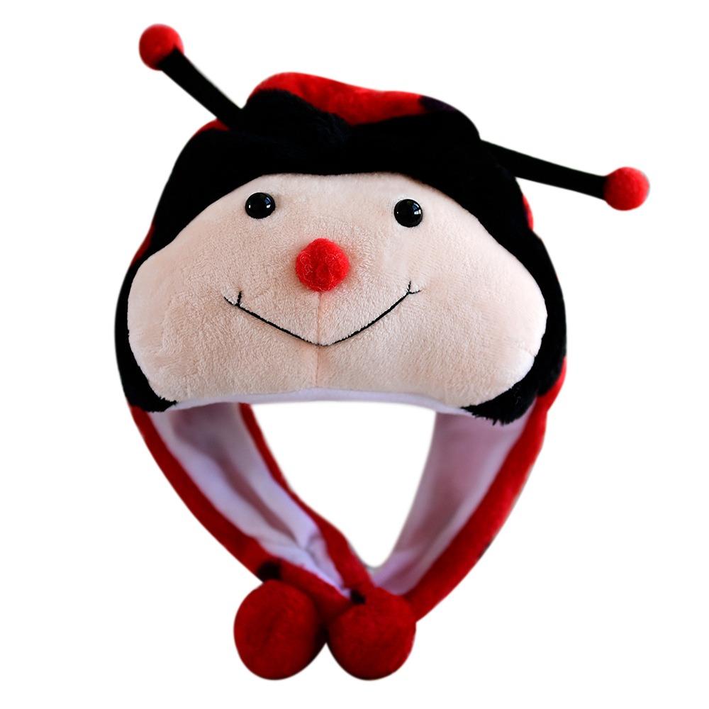Animal Plush Moving Hat Cartoon Movable Ears Airbag Cap Animal Hat Headgear Kids Adult Gifts