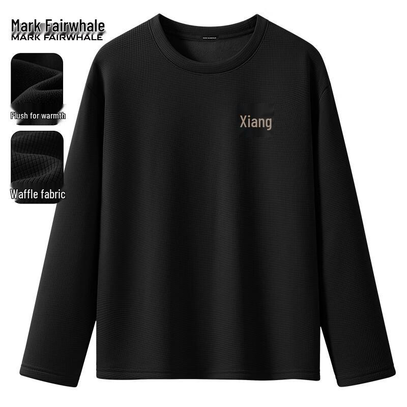 Mark Fairwhale Men's Waffle Knit Fleece-Lined Long Sleeve T-Shirt