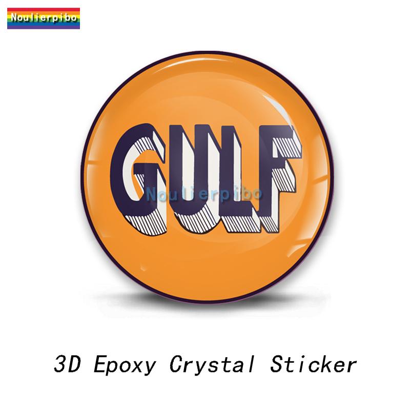 3D Stereo High Quality Epoxy Dome Car Sticker GULF Gas Oil PVC Car Motorcycle Racing Helmet Laptop Mobile Phone Vinyl Decal