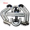 2.5" INCH 63mm UNIVERSAL 2MM THICKNESS ALUMINUM INTERCOOLER TURBO PIPE PIPING KIT