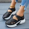 Женские спортивно-повседневные сандалии большого размера Весенние новые на платформе Увеличивающие рост Повседневные сандалии