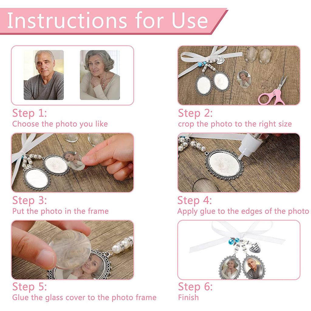 Wedding Bouquet Charm Lace Oval Bridal Bouquet Angel Charm Memorial Photo Charm You Are Always In My Heart Charm MIT