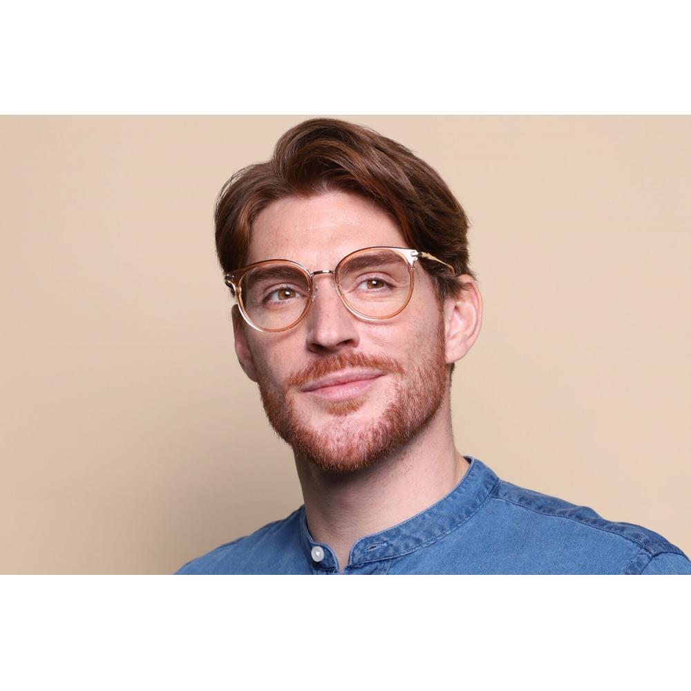 Full Rim Oval Transparent Brown Rose Gold Smartbuy Collection Tronte Mtr 97e Fashion Unisex Eyeglasses