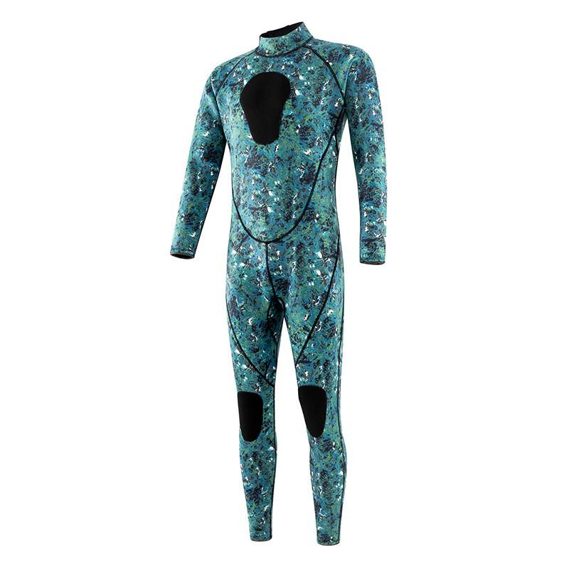3mm Neoprene Wetsuit Men Women Camo Green Blue Full Body Dive Suit Snorkeling Surfing Winter Swimming