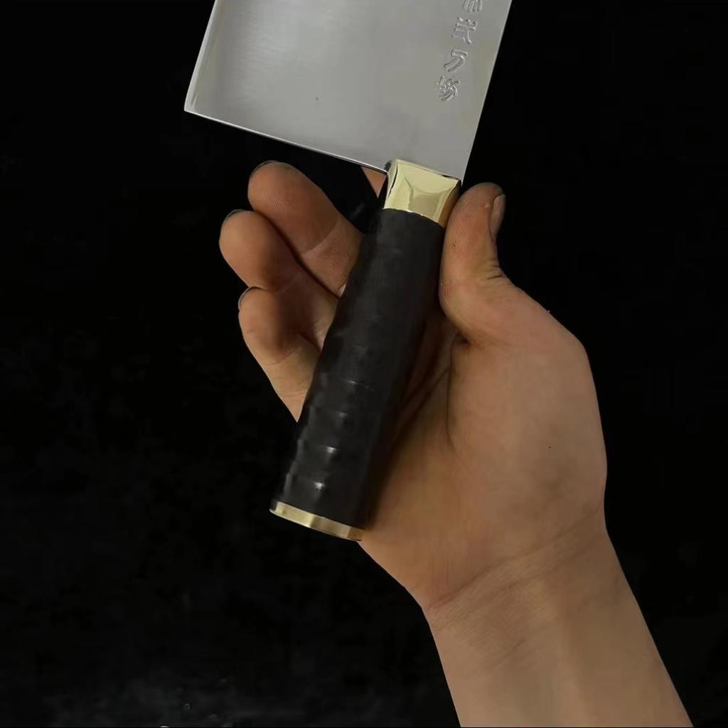 8 Inch Sharp Kitchen Knives 3 Layers Aviation Special BG42 Steel Blade Chefs Cleaver Slicing Handmade Forged Knife Cooking Tools