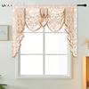 1PC LOZUJOJU European Jacquard Lightweight Fabric Valance Bead Border Curtain Head for Bedroom Living Room Window Decoration Home Decor