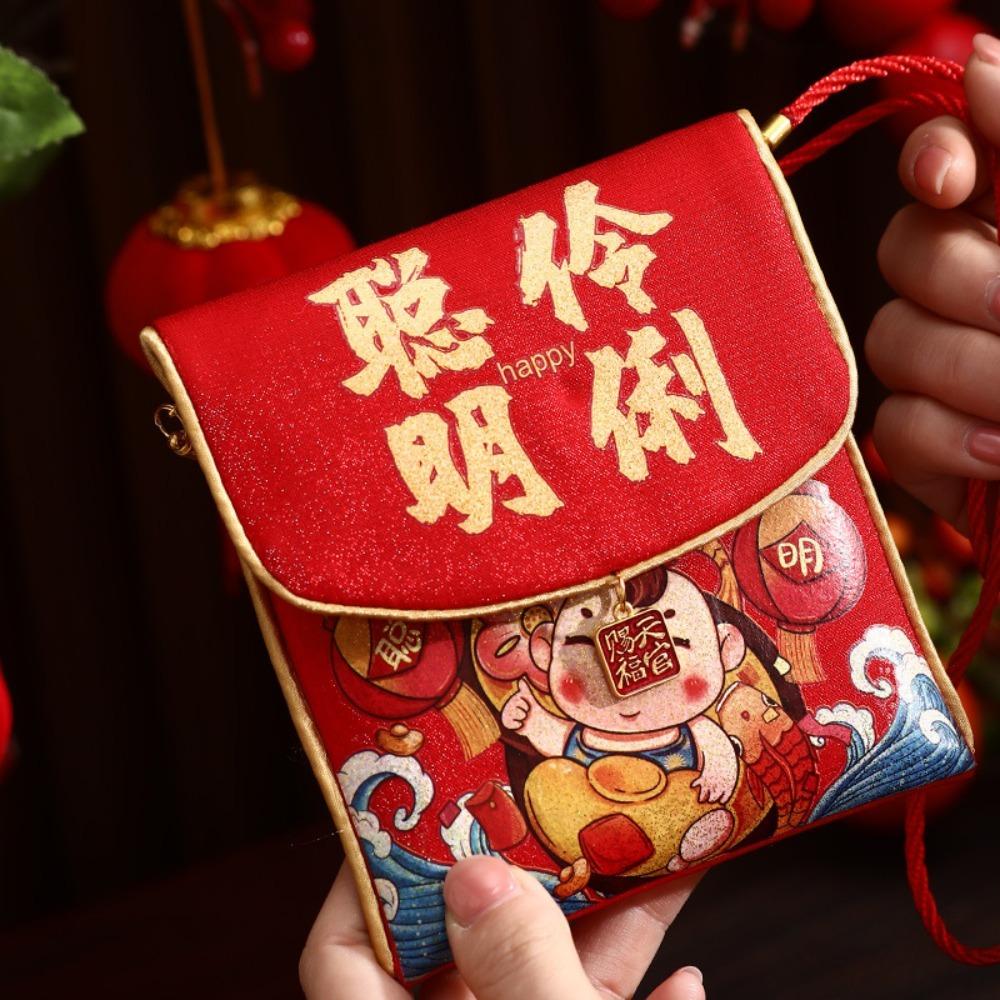 Snake Chinese Year Packet Envelopes Cloth New Year Pocket Bag New Gift Bags Party Supplies