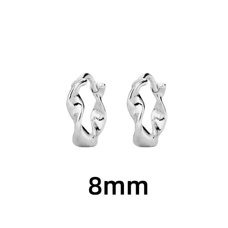 Серьга-кафф Мёбиуса: Трендовые минималистичные серьги-кольца в японско-корейском стиле с витой волной