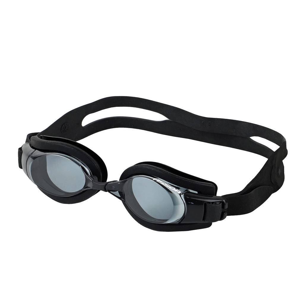 Yamamoto Kogaku Adult Swimming Goggles with Prescription UV Made In ASSOA Free Size Lenses, -3.0, Anti-Fog, Protection, Silicone, Japan, Black,