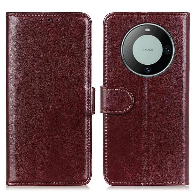 Для Huawei Mate 60 Pro антицарапающий чехол для телефона из искусственной кожи Crazy Horse Texture Wallet Stand Cover