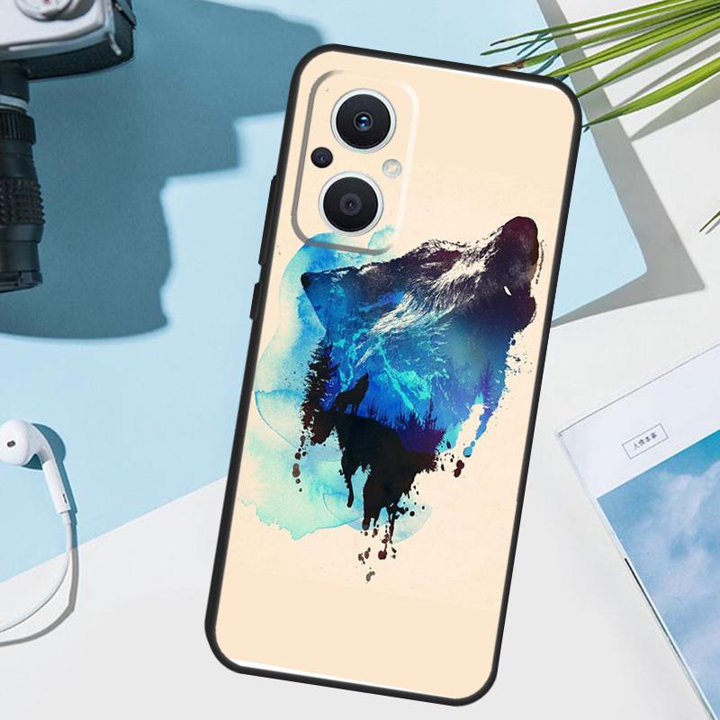 Черный чехол с рисунком волка для OPPO Reno 14 F 13 12 11 10 Pro 11F 12F 13F 7 8 Lite, чехол для OPPO Find X9 X8 X6 X5 Pro