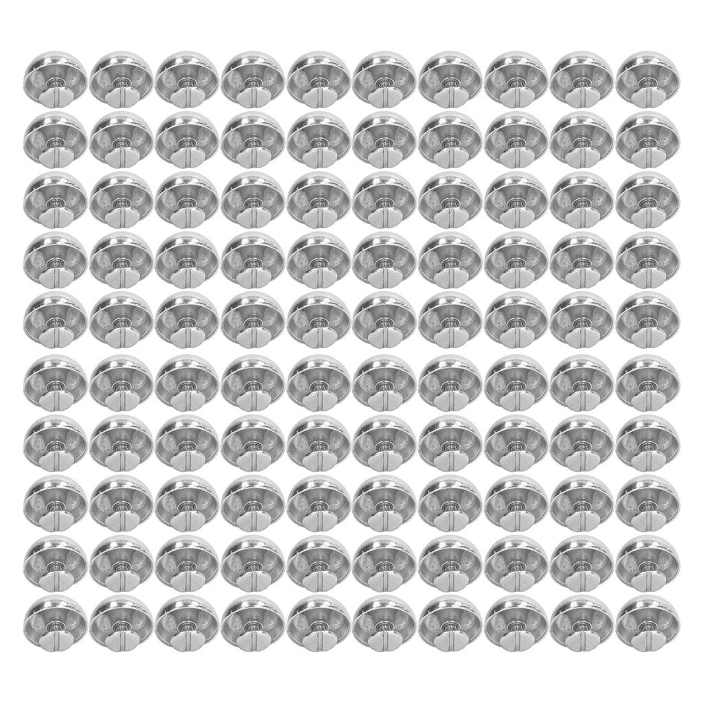 100 комплектов заклепок с круглой головкой 15 мм из сплава с покрытием высокой твердости цвета золота и серебра для кожи