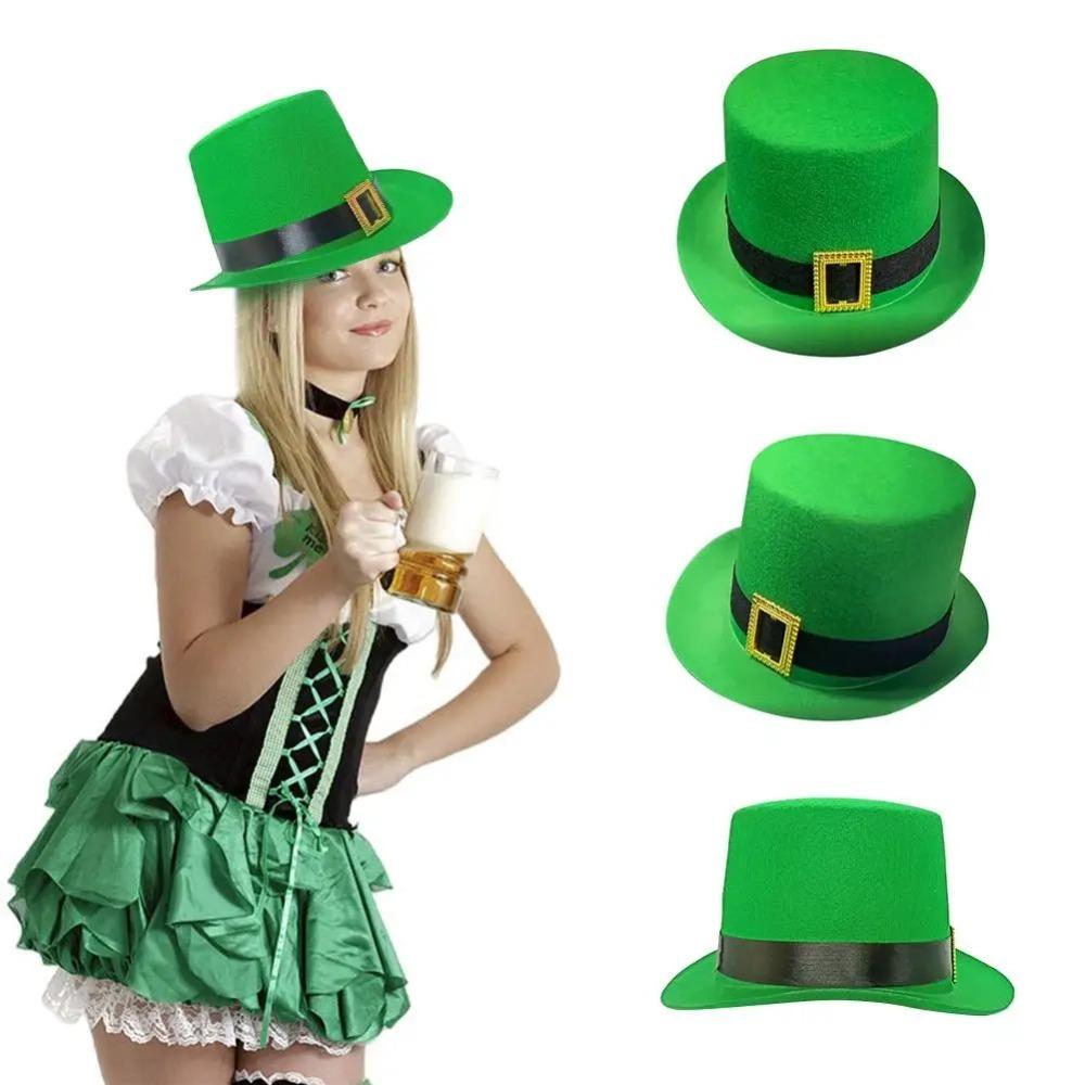 Black Ribbon Leprechaun Hat Unisex St. Patrick's Day Costume St. Patrick's Day Green Hat  Women