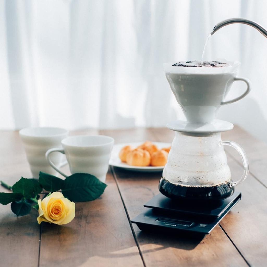 HARIO V60 Прозрачная капельница 02 Керамическая белая для чашек Кофейная ручная капельница Сделано в Японии 1~4 VDCR-02-W