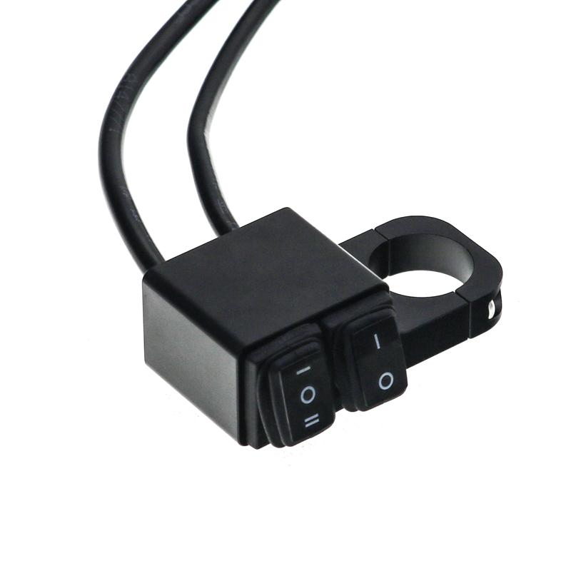 LMoDri водонепроницаемый мотоцикл ATV 22 мм руль с двойным управлением, кнопка включения-выключения-включения, фара, аварийный тормоз, противотуманная фара