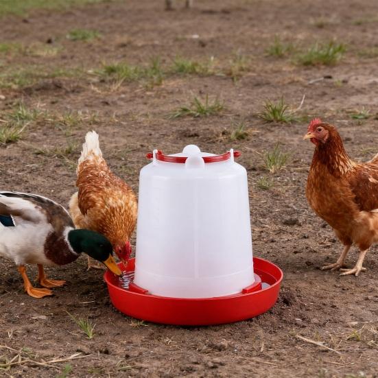 4/6Pcs 1.5L Chick Feeder Waterer Baby Chicken Duckling Quails Small Birds Pigeon Poultry Drinker