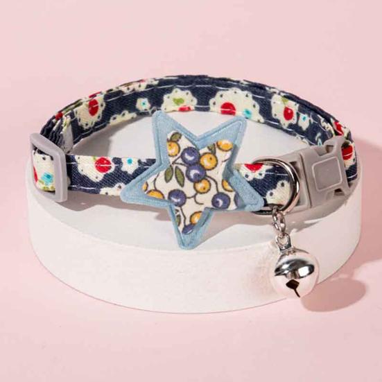 Ошейник для кошек с подвеской в виде колокольчика, дизайн в виде бабочки и звезды, регулируемый ошейник для котенка