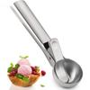 WIKHOSTAR Stainless Steel Ice Cream Scoop with Trigger Fruit Scoop Frozen Yogurt Sundae Ice Cream Ball Spoon Stacks