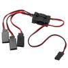 JR To JST Y Splitter Harness Parallel Wire 1 for 3 Y Cable with Switch for Remote Control Cars